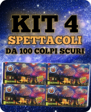 Kit 4 Batterie 100 Lanci Colpi Scuri