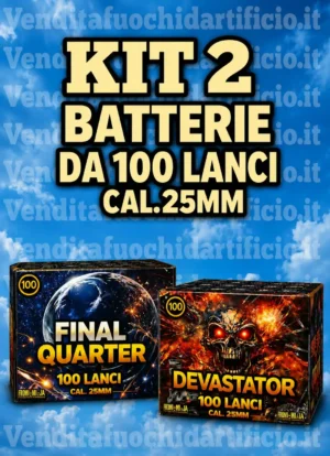 Kit 2 Batterie 100 Lanci Semi-Professionali